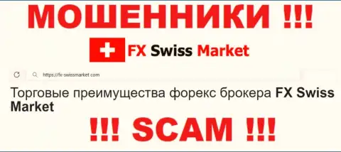 Тип деятельности FX-SwissMarket Com: Форекс - хороший доход для мошенников