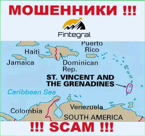 St. Vincent and the Grenadines - здесь юридически зарегистрирована незаконно действующая организация Финтеграл