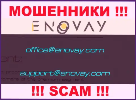 Адрес электронной почты, который интернет жулики ЭноВей представили у себя на официальном информационном сервисе