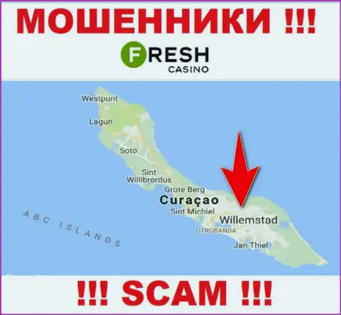 Curaçao - здесь, в офшорной зоне, отсиживаются мошенники FreshCasino