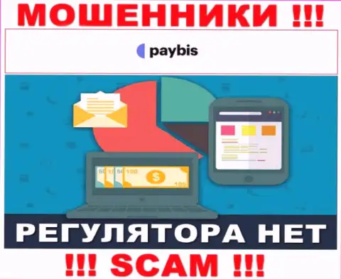 У PayBis на сайте не найдено информации о регуляторе и лицензии на осуществление деятельности организации, значит их вовсе нет