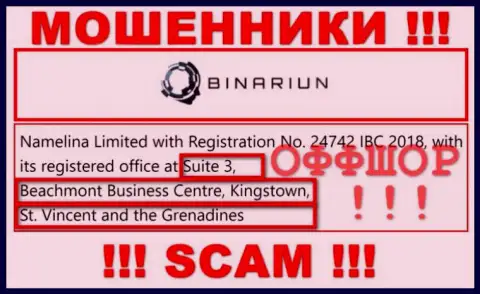 Взаимодействовать с Binariun довольно-таки рискованно - их оффшорный адрес регистрации - Сьют 3, Бичмонт Бизнес Центр, Кингстоун, Сент-Винсент и Гренадины (инфа позаимствована сайта)