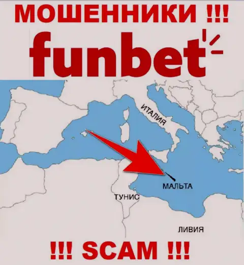 Компания ФунБет это мошенники, находятся на территории Malta, а это оффшор