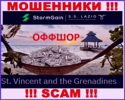 St. Vincent and the Grenadines - вот здесь, в офшорной зоне, зарегистрированы internet жулики Storm Gain
