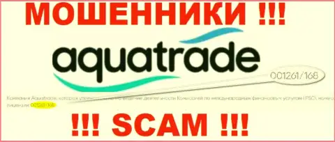 Не выйдет вернуть обратно денежные вложения из Aqua Trade, даже узнав на веб-портале конторы их номер лицензии
