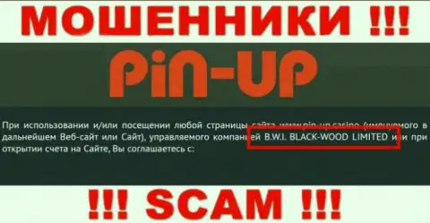 Обманщики ПинАп Казино принадлежат юридическому лицу - B.W.I. BLACK-WOOD LIMITED