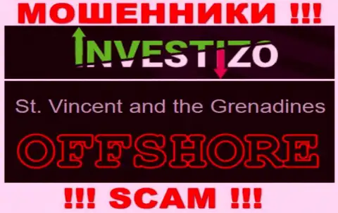 Поскольку Investizo пустили свои корни на территории St. Vincent and the Grenadines, украденные денежные средства от них не вернуть