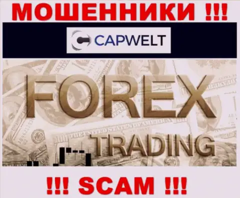 Forex - это тип деятельности незаконно действующей организации CapWelt Com