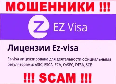 Противоправно действующая контора EZ-Visa Com крышуется мошенниками - FCA