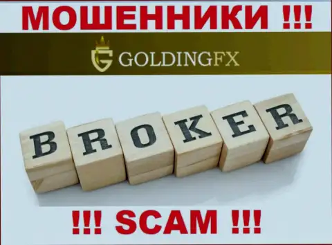 Broker - это то, чем занимаются мошенники Golding FX