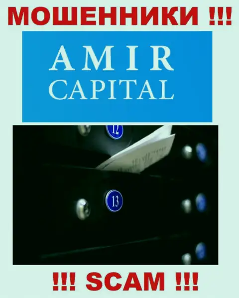 Не работайте совместно с мошенниками Amir Capital - они размещают фиктивные данные об адресе регистрации организации