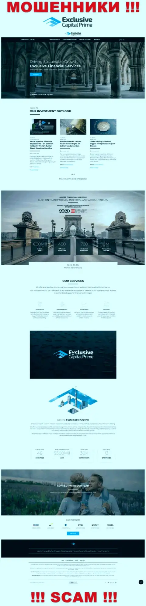 Скрин сайта Exclusive Capital - ЭксклюзивКапитал Ком