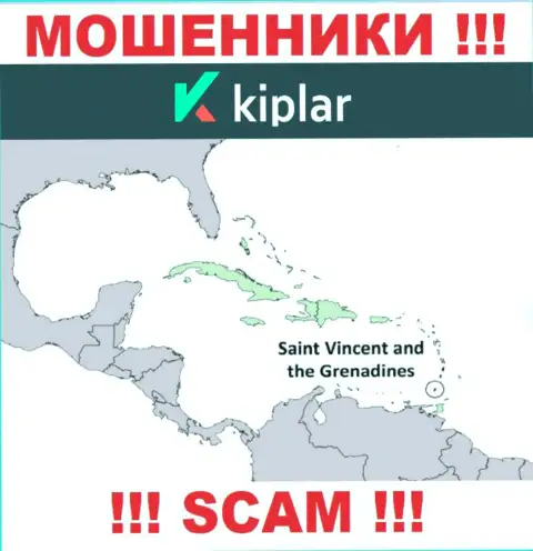 МОШЕННИКИ Киплар Ком зарегистрированы довольно-таки далеко, на территории - St. Vincent and the Grenadines