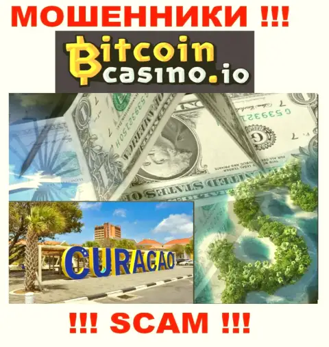 BitcoinCasino свободно оставляют без денег, поскольку обосновались на территории - Кюрасао