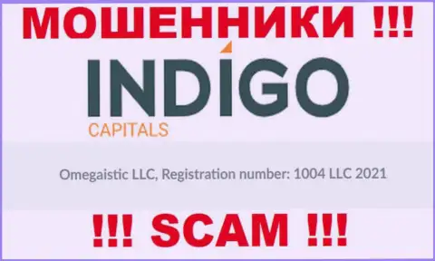 Рег. номер еще одной противозаконно действующей конторы Indigo Capitals - 1004 LLC 2021
