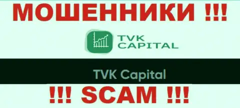 TVK Capital - это юр лицо internet мошенников TVKCapital