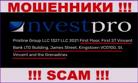 ЖУЛИКИ Pristine Group LLC крадут финансовые вложения клиентов, располагаясь в офшоре по следующему адресу Первый этаж, здание Фирст Сент Винсент Банк Лтд Билдинг, Джеймс-стрит, Кингстаун, ВС0100, Сент-Винсент и Гренадины
