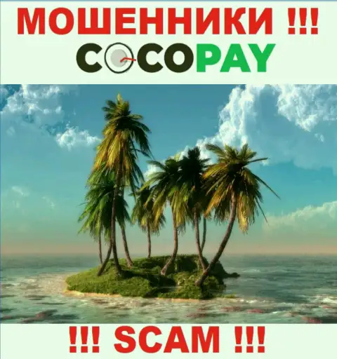 В случае грабежа ваших вкладов в конторе КокоПэй, жаловаться не на кого - информации о юрисдикции найти не удалось