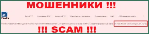 Осторожно !!! На веб-сайте ФинЭкс Инвестмент Менеджмент ЛЛП приведен ненастоящий юридический адрес организации