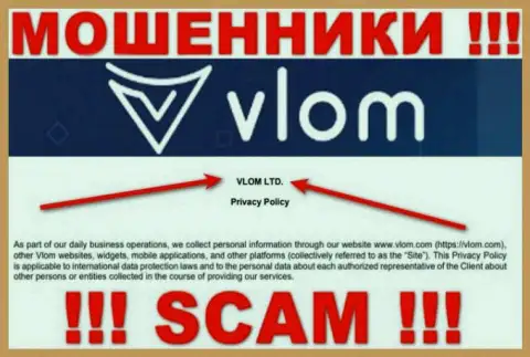 Vlom - это ВОРЫ !!! VLOM LTD - компания, которая управляет указанным лохотроном