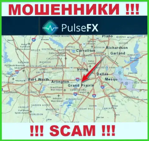 PulsFX Com - это обманная контора, пустившая корни в офшорной зоне на территории Grand Prairie, Texas