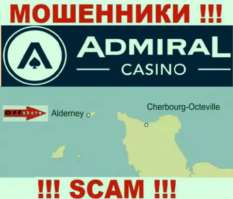 Так как Admiral Casino пустили свои корни на территории Alderney, отжатые вложения от них не забрать
