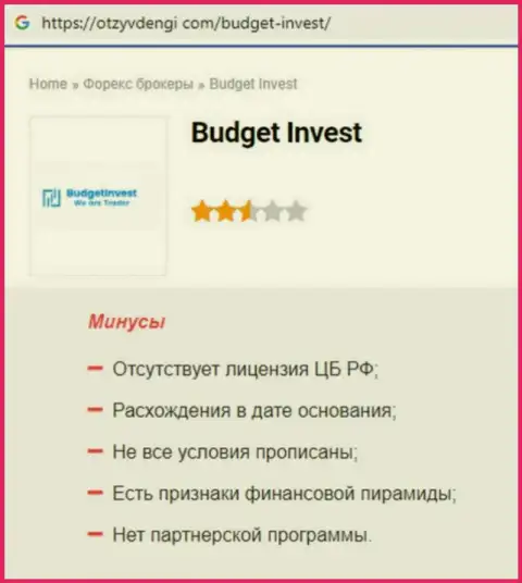 Обзор scam-проекта BudgetInvest - это МОШЕННИКИ !!!