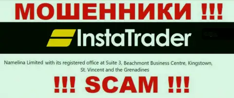 Будьте крайне осторожны - компания InstaTrader Net скрылась в офшоре по адресу - Suite 3, ​Beachmont Business Centre, Kingstown, St. Vincent and the Grenadines и ворует у наивных людей