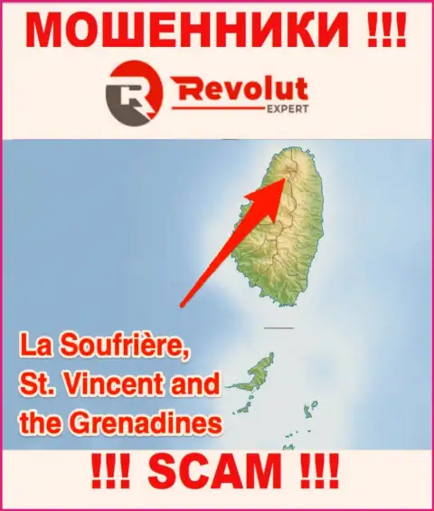 Организация RevolutExpert - это махинаторы, отсиживаются на территории St. Vincent and the Grenadines, а это оффшорная зона