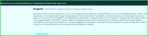 Валютные игроки представили свою позицию относительно условий спекулирования FOREX дилинговой компании на сайте Revcon Ru