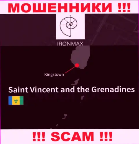 Находясь в офшоре, на территории Kingstown, St. Vincent and the Grenadines, Айрон Макс ни за что не отвечая лишают денег своих клиентов